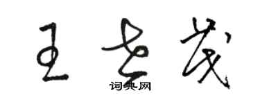 駱恆光王世茂草書個性簽名怎么寫