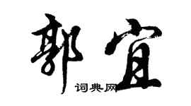 胡問遂郭宜行書個性簽名怎么寫