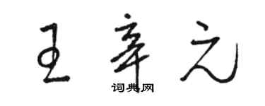 駱恆光王辛元草書個性簽名怎么寫