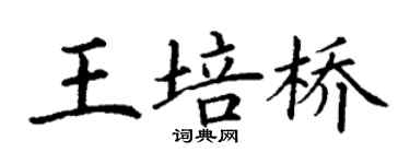丁謙王培橋楷書個性簽名怎么寫