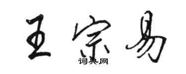 駱恆光王宗易行書個性簽名怎么寫