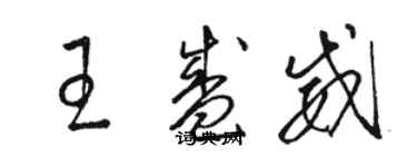 駱恆光王盛威草書個性簽名怎么寫