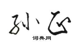 駱恆光孫正行書個性簽名怎么寫