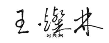 駱恆光王燦林草書個性簽名怎么寫