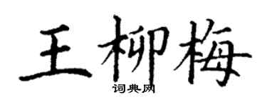 丁謙王柳梅楷書個性簽名怎么寫
