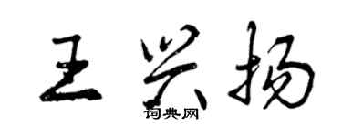 曾慶福王興揚行書個性簽名怎么寫