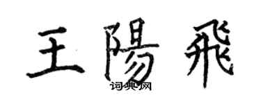 何伯昌王陽飛楷書個性簽名怎么寫