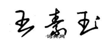 朱錫榮王素玉草書個性簽名怎么寫