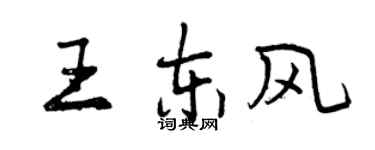曾慶福王東風行書個性簽名怎么寫