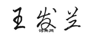 駱恆光王發蘭行書個性簽名怎么寫