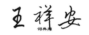 駱恆光王祥安行書個性簽名怎么寫