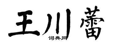 翁闓運王川蕾楷書個性簽名怎么寫