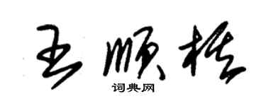 朱錫榮王順棋草書個性簽名怎么寫