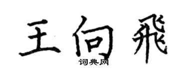何伯昌王向飛楷書個性簽名怎么寫