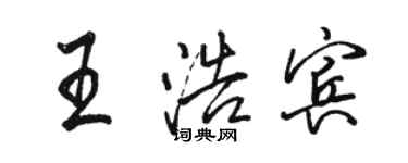 駱恆光王浩賓行書個性簽名怎么寫