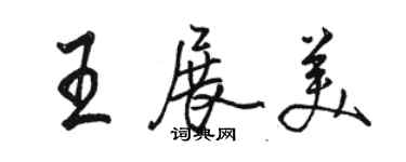 駱恆光王展美行書個性簽名怎么寫