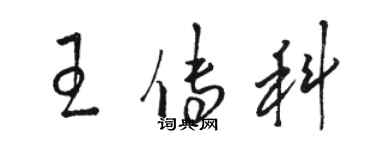 駱恆光王傳科草書個性簽名怎么寫