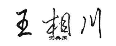駱恆光王相川行書個性簽名怎么寫