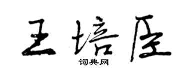 曾慶福王培臣行書個性簽名怎么寫