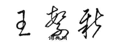 駱恆光王繁新草書個性簽名怎么寫