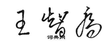 駱恆光王智喬草書個性簽名怎么寫