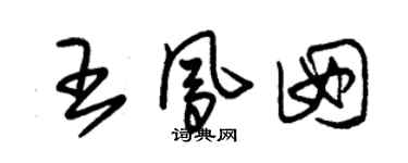 朱錫榮王鳳囡草書個性簽名怎么寫