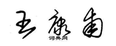 朱錫榮王康甫草書個性簽名怎么寫