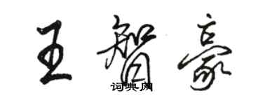 駱恆光王智豪行書個性簽名怎么寫