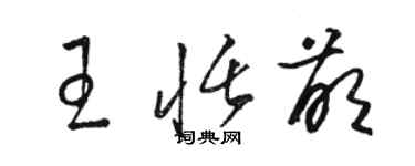 駱恆光王恬萌草書個性簽名怎么寫