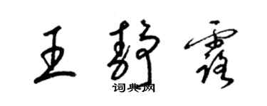 梁錦英王靜露草書個性簽名怎么寫