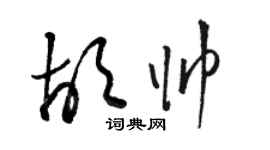 駱恆光胡帥草書個性簽名怎么寫