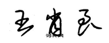 朱錫榮王肖良草書個性簽名怎么寫