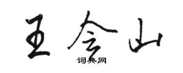 駱恆光王會山行書個性簽名怎么寫