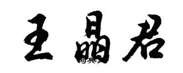 胡問遂王晶君行書個性簽名怎么寫