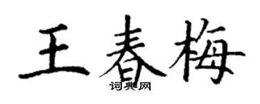 丁謙王春梅楷書個性簽名怎么寫