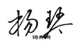 駱恆光楊琴草書個性簽名怎么寫
