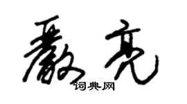 朱錫榮嚴亮草書個性簽名怎么寫