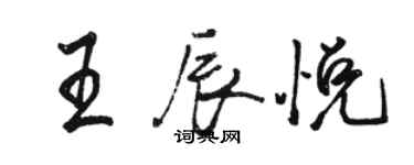 駱恆光王辰悅行書個性簽名怎么寫