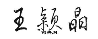 駱恆光王穎晶行書個性簽名怎么寫