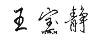 駱恆光王寶靜行書個性簽名怎么寫