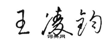 駱恆光王凌鈞草書個性簽名怎么寫