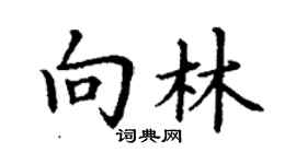 丁謙向林楷書個性簽名怎么寫