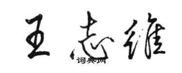 駱恆光王志維行書個性簽名怎么寫
