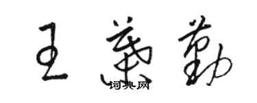 駱恆光王葉勤草書個性簽名怎么寫