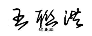 朱錫榮王聯洪草書個性簽名怎么寫