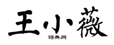 翁闓運王小薇楷書個性簽名怎么寫