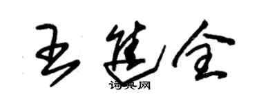 朱錫榮王進全草書個性簽名怎么寫