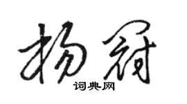 駱恆光楊冠草書個性簽名怎么寫