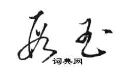 駱恆光段玉草書個性簽名怎么寫