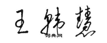 駱恆光王韓慧草書個性簽名怎么寫